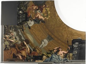 Onderdeel (linksonder) van een plafondschildering met als hoofdvoorstelling Diana en haar gezellinnen door Gerard de Lairesse