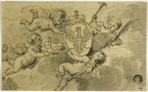 Putti en wapenschild
