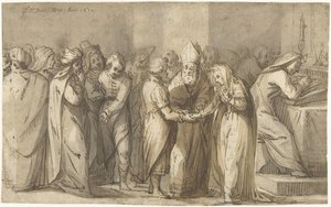 De huwelijksinzegening van de Maagd Maria