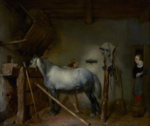 Paardenstal door Gerard ter Borch