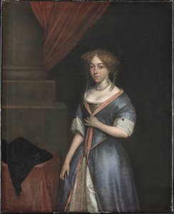 Portret van een Dame door Gerard ter Borch
