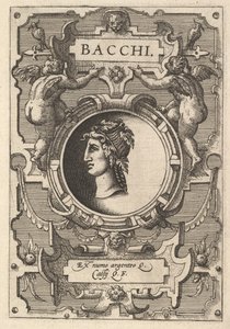 Buste van Bacchus omringd door bandwerk, uit de serie 