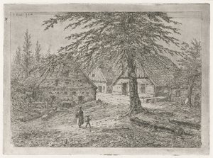 Boerenerf door Gerardus Emaus de Micault