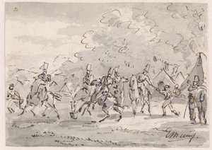 Cavalerie bij tentenkamp