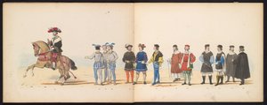 Maskerade van de Leidse studenten, 1855 (plaat 11) door Gerardus Johannes Bos