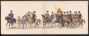 Maskerade van de Leidse studenten, 1870 (plaat 1) door Gerardus Johannes Bos