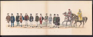 Maskerade van de Leidse studenten, 1870 (plaat 12) door Gerardus Johannes Bos