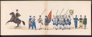 Maskerade van de Leidse studenten, 1870 (plaat 16) door Gerardus Johannes Bos
