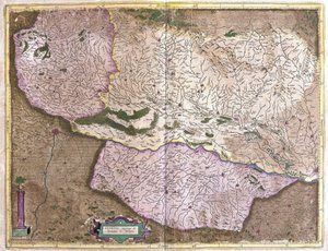 Elzas, noord Frankrijk (gravure) door Gerardus Mercator
