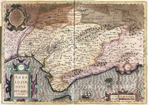 Andalusië, Spanje (gravure) door Gerardus Mercator