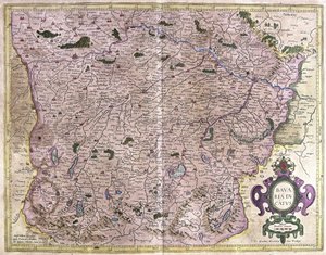 Beieren, Duitsland (gravure) door Gerardus Mercator