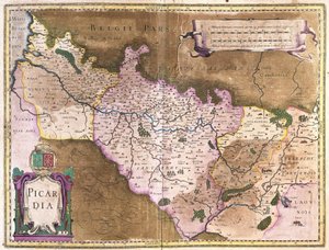 België (gravure) door Gerardus Mercator