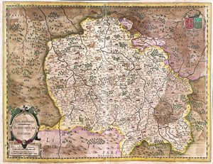 Bourbonnais, Frankrijk (gravure) door Gerardus Mercator