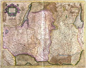 Brescia en Milaan, Italië door Gerardus Mercator