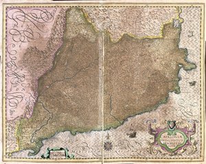 Catalonië, Spanje (gravure) door Gerardus Mercator
