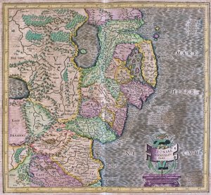 Oost-Ierland door Gerardus Mercator
