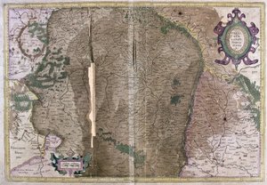 Frankrijk (gravure) door Gerardus Mercator