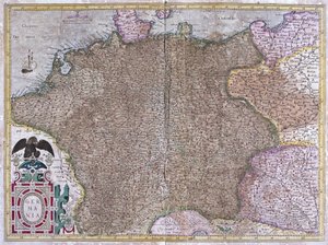 Duitsland (gravure) door Gerardus Mercator