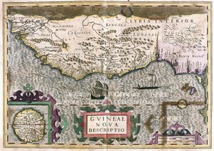 Guinea, Libië - Afrika (gravure) door Gerardus Mercator
