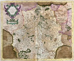 Hessen, Kassel, Duitsland (gravure) door Gerardus Mercator