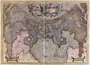 Nederland (gravure) door Gerardus Mercator