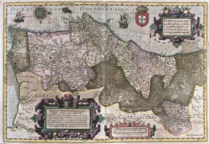 Portugal (gravure) door Gerardus Mercator