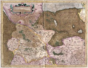 Saksen en Mecklenburg, Duitsland (gravure) door Gerardus Mercator