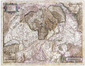 Zwitserland door Gerardus Mercator