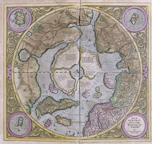 De Noordpoolgebieden door Gerardus Mercator