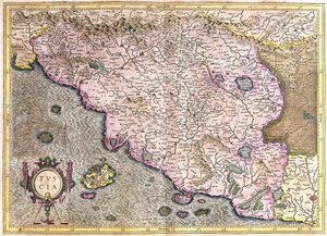 Toscane, Italië (gravure)