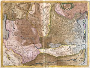 Verona, Vicenza en Padua, Italië (gravure) door Gerardus Mercator