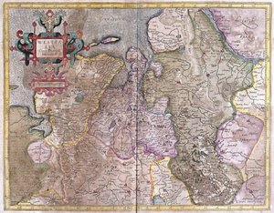 Westfalen, Duitsland (gravure) door Gerardus Mercator