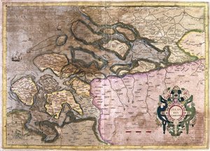 Zeeland, Nederland (gravure) door Gerardus Mercator