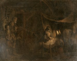 De Aanbidding van de Herders, 1665 door Gerbrand van den Eeckhout