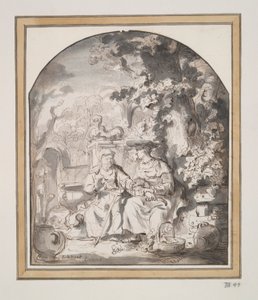 Vertumnus en Pomona door Gerbrand van den Eeckhout