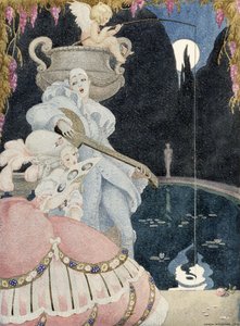 Elegante en Pierrot door Gerda Marie Frederike Wegener