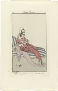 Journal des Dames et des Modes, Costumes Parisiens, 1914, No. 162 : Robe de gabardin door Gerda Wegener