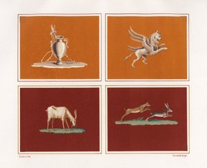 Decoratieve figuren uit het Huis van de Epigrammen, Regio V, Insula 1