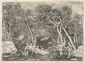 Nimfen in een Landschap