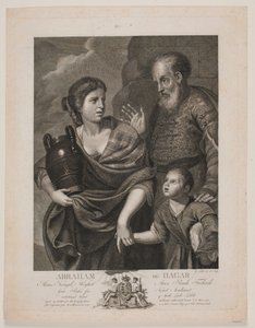 Abraham en Hagar door Gerhard Ludvig Lahde