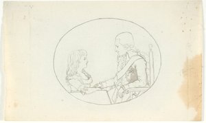 Kroonprins Frederik met de kroonprins (Chr. VIII) door Gerhard Ludvig Lahde