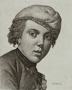 Jens Juel, naar Juels zelfportret uit 1767 door Gerhard Ludvig Lahde