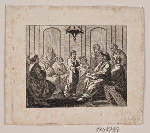 Christus in de tempel door Gerhard Ludvig Lahde