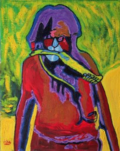 Snake Shaman, 2020 (olieverf op doek)
