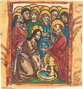 Christus Wast de Voeten van de Apostelen door German 15th Century