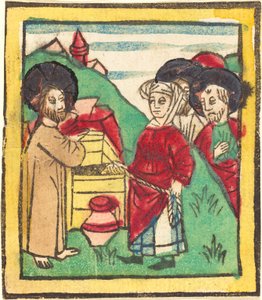 Christus en de Vrouw van Samaria door German 15th Century