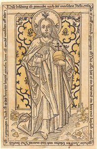 Christus als Salvator Mundi door German 15th Century