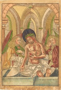 Christus in het Graf met Twee Engelen
