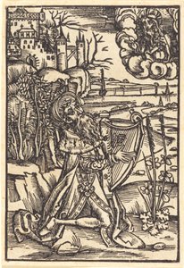 David die de Harp Bespeelt door German 15th Century