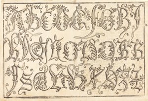 Ornamenteel Alfabet door German 15th Century